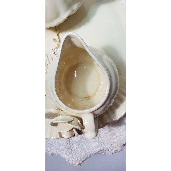 "Mud Pie" Brand Creamer and Sugar Set with a Small Tray ~Vintage~ 1988 - Picture 4 of 14